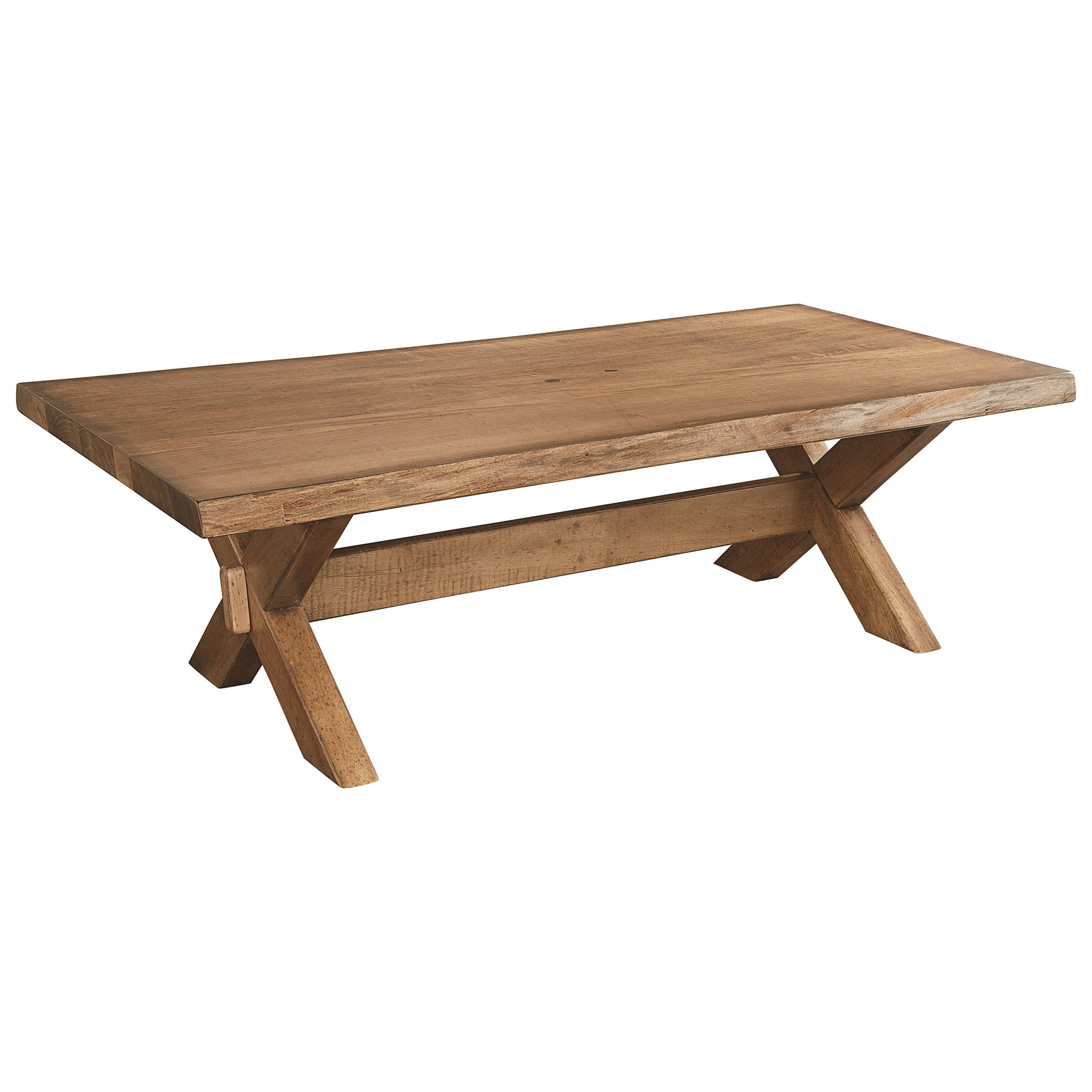 Bassett Bench Made Maple Cross Buck Live Edge Cocktail Table